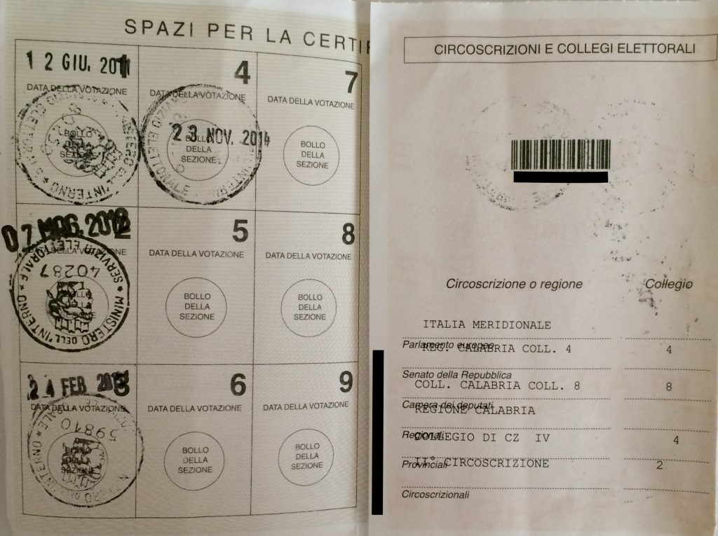 Italian Citizenship-vote in Italy