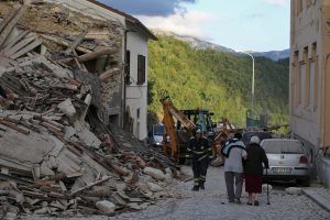 Central Italy Earthquake aftermath 